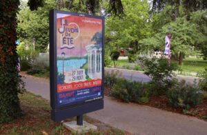 Affiche illustrée Les Jeudis de l'été à Villemur-sur-Tarn par Marie Roumégoux - Gib (Mairie de Villemur-sur-Tarn)