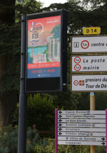 Affiche illustrée Les Jeudis de l'été à Villemur-sur-Tarn par Marie Roumégoux - Gib (Mairie de Villemur-sur-Tarn)